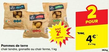 Promoties Pommes de terre - Huismerk - Carrefour  - Geldig van 27/03/2024 tot 08/04/2024 bij Carrefour