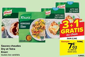 Promoties Sauce curry - Knorr - Geldig van 27/03/2024 tot 08/04/2024 bij Carrefour