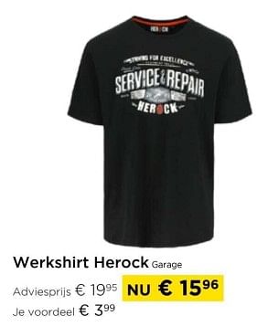 Promotions Werkshirt herock garage - Herock - Valide de 01/03/2024 à 31/03/2024 chez Molecule
