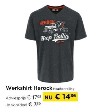 Promotions Werkshirt herock teather rolling - Herock - Valide de 01/03/2024 à 31/03/2024 chez Molecule