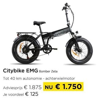 Promotions Citybike emg bomber zeta - EMG - Valide de 01/03/2024 à 31/03/2024 chez Molecule