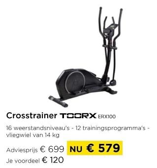 Promoties Crosstrainer toorx erx100 - Toorx - Geldig van 01/03/2024 tot 31/03/2024 bij Molecule