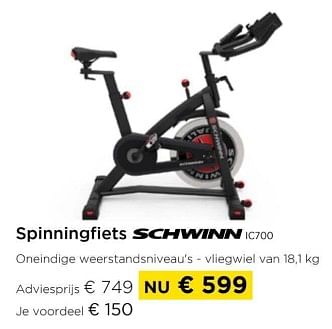 Promotions Spinningfiets schwinn ic700 - Schwinn - Valide de 01/03/2024 à 31/03/2024 chez Molecule