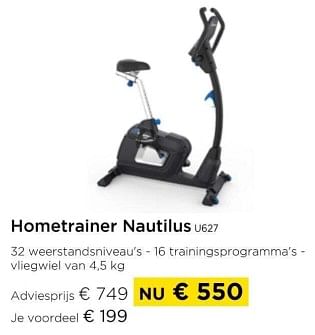 Promoties Hometrainer nautilus u627 - NAUTILUS - Geldig van 01/03/2024 tot 31/03/2024 bij Molecule
