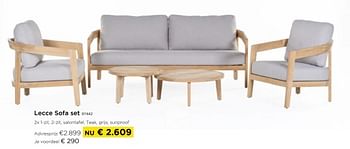 Promotions Lecce sofa set 97442 - Produit maison - Molecule - Valide de 01/03/2024 à 31/03/2024 chez Molecule