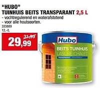 Hubo tuinhuis beits transparant-Huismerk - Hubo 