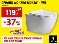 Ophang wc rim-monza wit-Lafiness