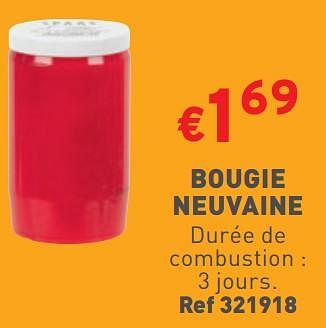 Promoties Bougie neuvaine - Huismerk - Trafic  - Geldig van 27/03/2024 tot 31/03/2024 bij Trafic