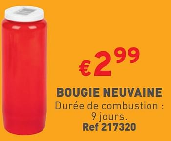 Promotions Bougie neuvaine - Produit maison - Trafic  - Valide de 27/03/2024 à 31/03/2024 chez Trafic