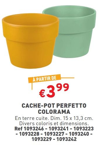 Promoties Cache-pot perfetto colorama - Huismerk - Trafic  - Geldig van 27/03/2024 tot 31/03/2024 bij Trafic