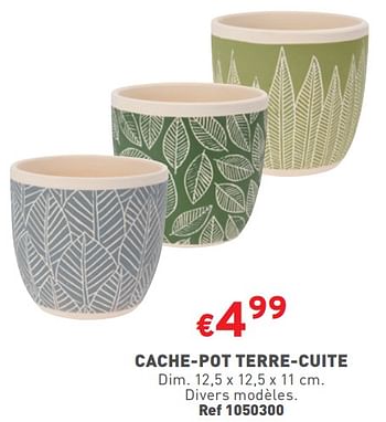 Promoties Cache-pot terre-cuite - Huismerk - Trafic  - Geldig van 27/03/2024 tot 31/03/2024 bij Trafic