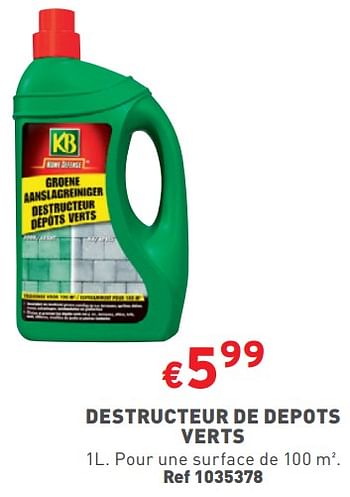 Promotions Destructeur de depots verts - KB - Valide de 27/03/2024 à 31/03/2024 chez Trafic