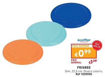 Promotions Frisbee - Ecoiffier - Valide de 27/03/2024 à 31/03/2024 chez Trafic