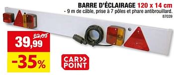 Promoties Barre d’éclairage - Carpoint - Geldig van 27/03/2024 tot 07/04/2024 bij Hubo