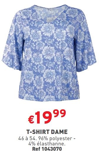 Promoties T-shirt dame - Huismerk - Trafic  - Geldig van 27/03/2024 tot 31/03/2024 bij Trafic