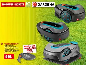 Promoties Gardena tondeuses robots sileno life - Gardena - Geldig van 27/03/2024 tot 07/04/2024 bij Hubo