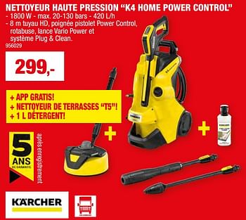 Promoties Kärcher nettoyeur haute pression k4 home power control - Kärcher - Geldig van 27/03/2024 tot 07/04/2024 bij Hubo