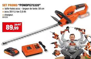 Promoties Powerplus set promo powdpg75320 - Powerplus - Geldig van 27/03/2024 tot 07/04/2024 bij Hubo