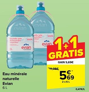 Promoties Eau minérale naturelle evian - Evian - Geldig van 27/03/2024 tot 08/04/2024 bij Carrefour
