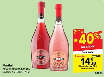 Promoties Martini bellini - Martini - Geldig van 27/03/2024 tot 08/04/2024 bij Carrefour