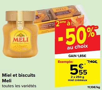 Promoties Miel crémeux - Meli - Geldig van 27/03/2024 tot 08/04/2024 bij Carrefour