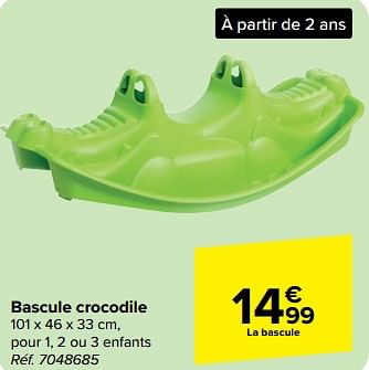 Promoties Bascule crocodile - Huismerk - Carrefour  - Geldig van 27/03/2024 tot 08/04/2024 bij Carrefour