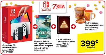 Promoties Console oled nintendo switch - Nintendo - Geldig van 27/03/2024 tot 08/04/2024 bij Carrefour