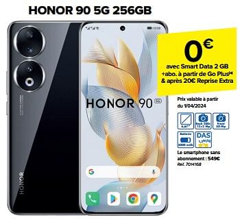 Promoties Honor 90 5g 256gb - Honor - Geldig van 27/03/2024 tot 08/04/2024 bij Carrefour