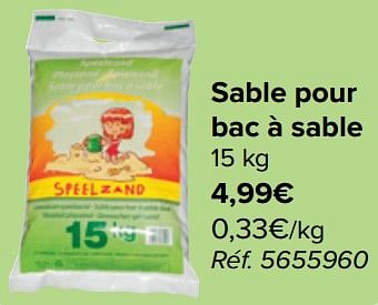 Promoties Sable pour bac à sable - Huismerk - Carrefour  - Geldig van 27/03/2024 tot 08/04/2024 bij Carrefour
