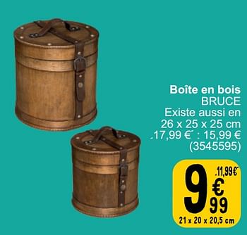 Promoties Boîte en bois bruce - Huismerk - Cora - Geldig van 26/03/2024 tot 08/04/2024 bij Cora