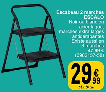 Promoties Escabeau 2 marches escalo - Escalo - Geldig van 26/03/2024 tot 08/04/2024 bij Cora