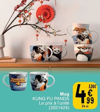 Promoties Mug kung fu panda - Kung Fu Panda - Geldig van 26/03/2024 tot 08/04/2024 bij Cora