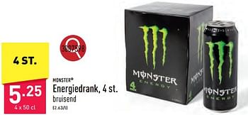 Promoties Energiedrank - Monster - Geldig van 02/04/2024 tot 05/04/2024 bij Aldi