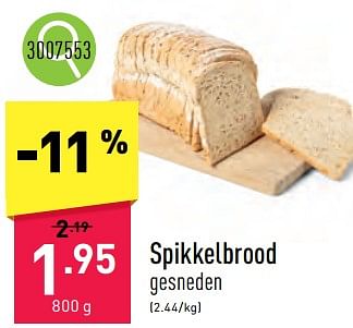 Promoties Spikkelbrood - Huismerk - Aldi - Geldig van 02/04/2024 tot 05/04/2024 bij Aldi