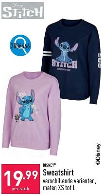 Promoties Sweatshirt - Disney - Geldig van 02/04/2024 tot 05/04/2024 bij Aldi