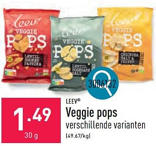 Promoties Veggie pops - leev - Geldig van 02/04/2024 tot 05/04/2024 bij Aldi