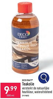 Promoties Teakolie - Deco Craft - Geldig van 02/04/2024 tot 05/04/2024 bij Aldi