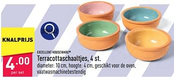 Promoties Terracottaschaaltjes - Excellent Houseware - Geldig van 02/04/2024 tot 05/04/2024 bij Aldi