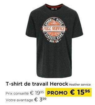 Promoties T-shirt de travail herock heather service - Herock - Geldig van 01/03/2024 tot 31/03/2024 bij Molecule