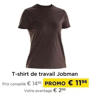 Promoties T-shirt de travail jobman - JOBMAN - Geldig van 01/03/2024 tot 31/03/2024 bij Molecule