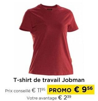 Promoties T-shirt de travail jobman - JOBMAN - Geldig van 01/03/2024 tot 31/03/2024 bij Molecule