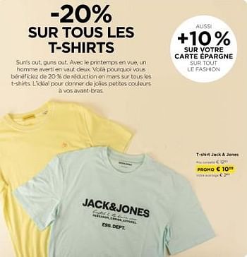 Promoties T-shirt jack + jones - Jack & Jones - Geldig van 01/03/2024 tot 31/03/2024 bij Molecule