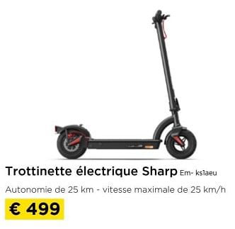Promotions Trottinette électrique sharp em- kslaeu - Sharp - Valide de 01/03/2024 à 31/03/2024 chez Molecule