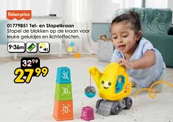 Promotions Tel- en stapelkraan - Fisher-Price - Valide de 16/03/2024 à 14/04/2024 chez ToyChamp
