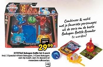 Promotions Bakugan battle set 5-pack - Spin Master - Valide de 16/03/2024 à 14/04/2024 chez ToyChamp