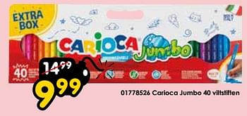 Promotions Carioca jumbo 40 viltstiften - Carioca - Valide de 16/03/2024 à 14/04/2024 chez ToyChamp