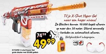 Promotions X-shot hyper gel grote blaster met 20.000 gellets - Zuru - Valide de 16/03/2024 à 14/04/2024 chez ToyChamp