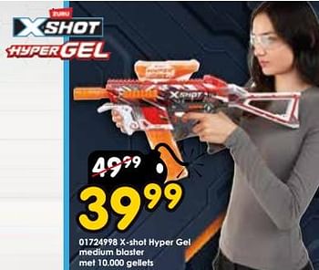 Promoties X-shot hyper gel medium blaster met 10.000 gellets - Zuru - Geldig van 16/03/2024 tot 14/04/2024 bij ToyChamp