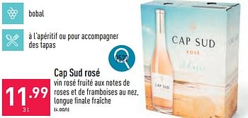 Promoties Cap sud rosé - Rosé wijnen - Geldig van 02/04/2024 tot 05/04/2024 bij Aldi