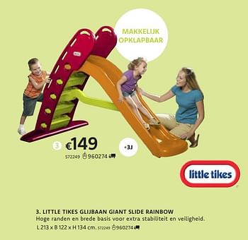 Promoties Little tikes glijbaan giant slide rainbow - Little Tikes - Geldig van 21/03/2024 tot 07/04/2024 bij Dreamland